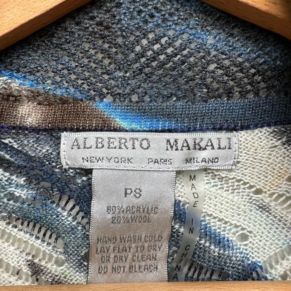 Alberto Makali Women’s Cardigan - Size PS - Gorgeous Mixed Blue Pattern - Picture 2 of 7